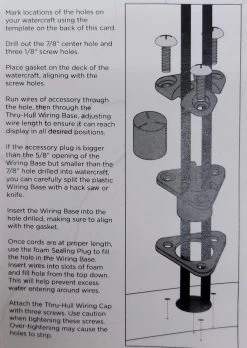 Old Town Thru Hull 3 Wire Kit -Best Boating Shop old town thru hull 3 wire kit 3