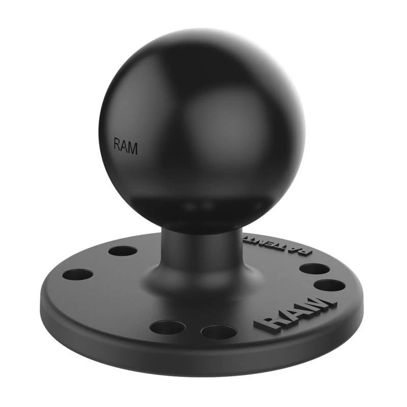 RAM Mounts Round Plate With C Size 1.5" Ball Aluminum Base 2 RAM Mounts Round Plate With C Size 1.5" Ball Aluminum Base - Image 2